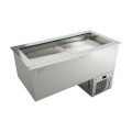 ELEMENT ENCASTRABLE CUVE REFRIGEREE VENTILEE 4 x GN 1/1, L 1475 MM SEECFV4