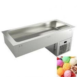 ELEMENT ENCASTRABLE CUVE REFRIGEREE ICE-CREAM 2 x GN 1/1, L 815 MM SEECH4