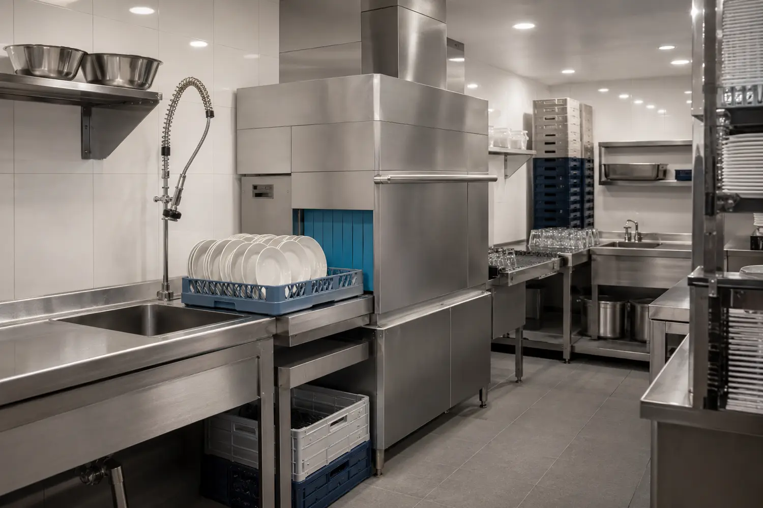 Zone de lavage professionnelle pour hôtel