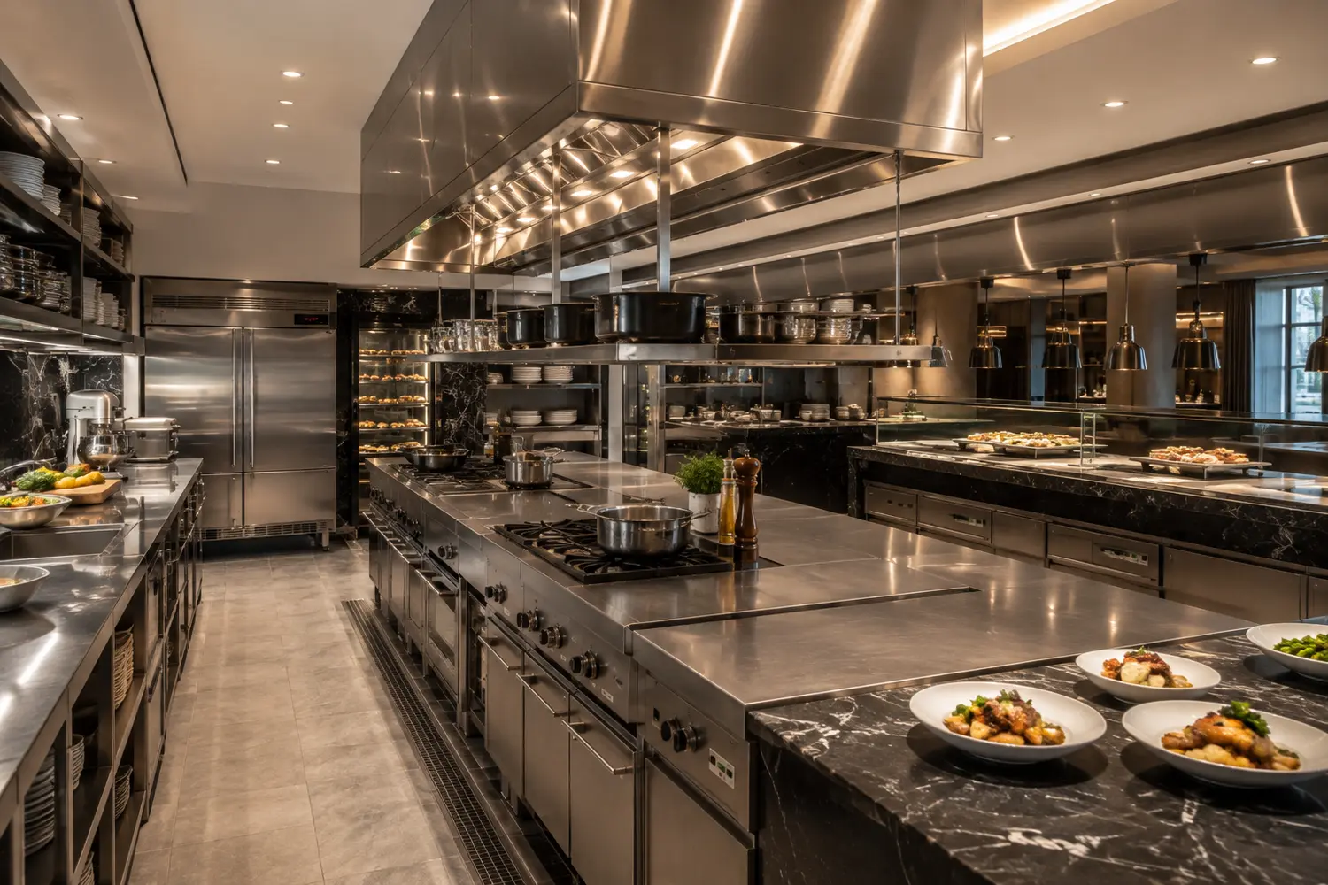 Cuisine professionnelle haut de gamme pour établissement hôtelier