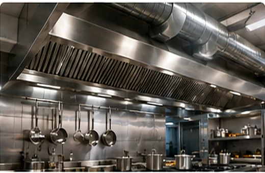 Hotte et ventilation professionnelle pour restaurant